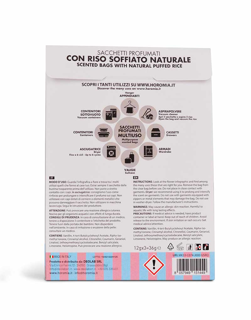 Multipurpose Scented Bags Baby Talco