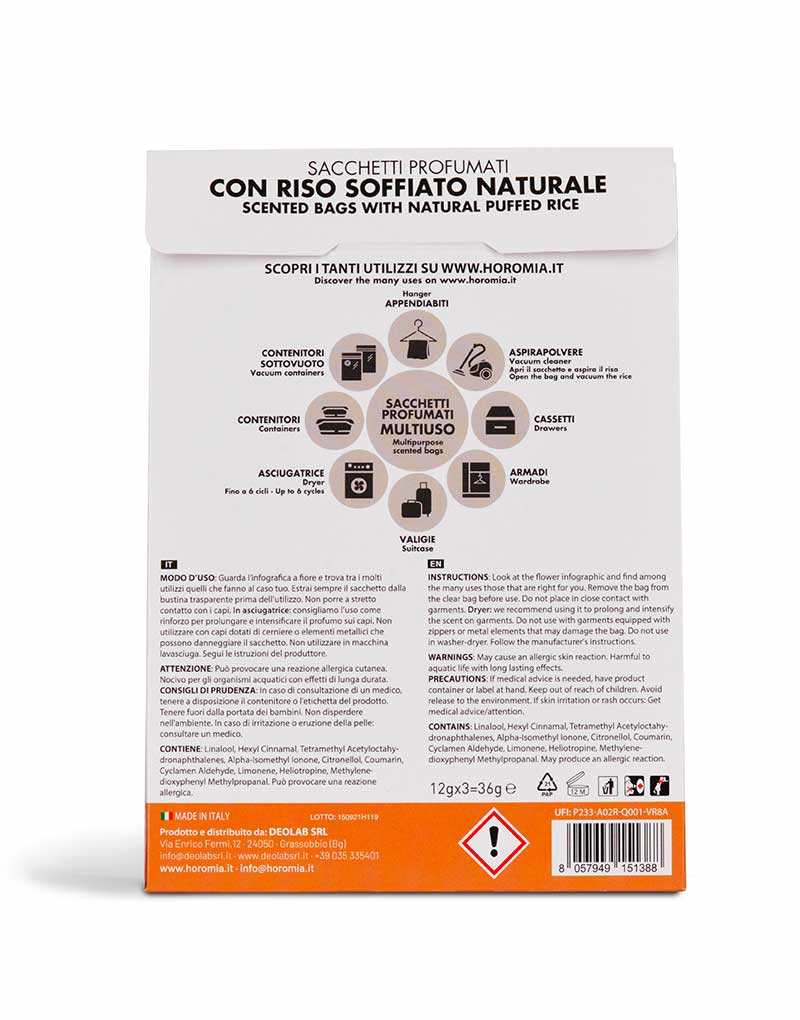Multipurpose Scented Bags Vento d'Oriente