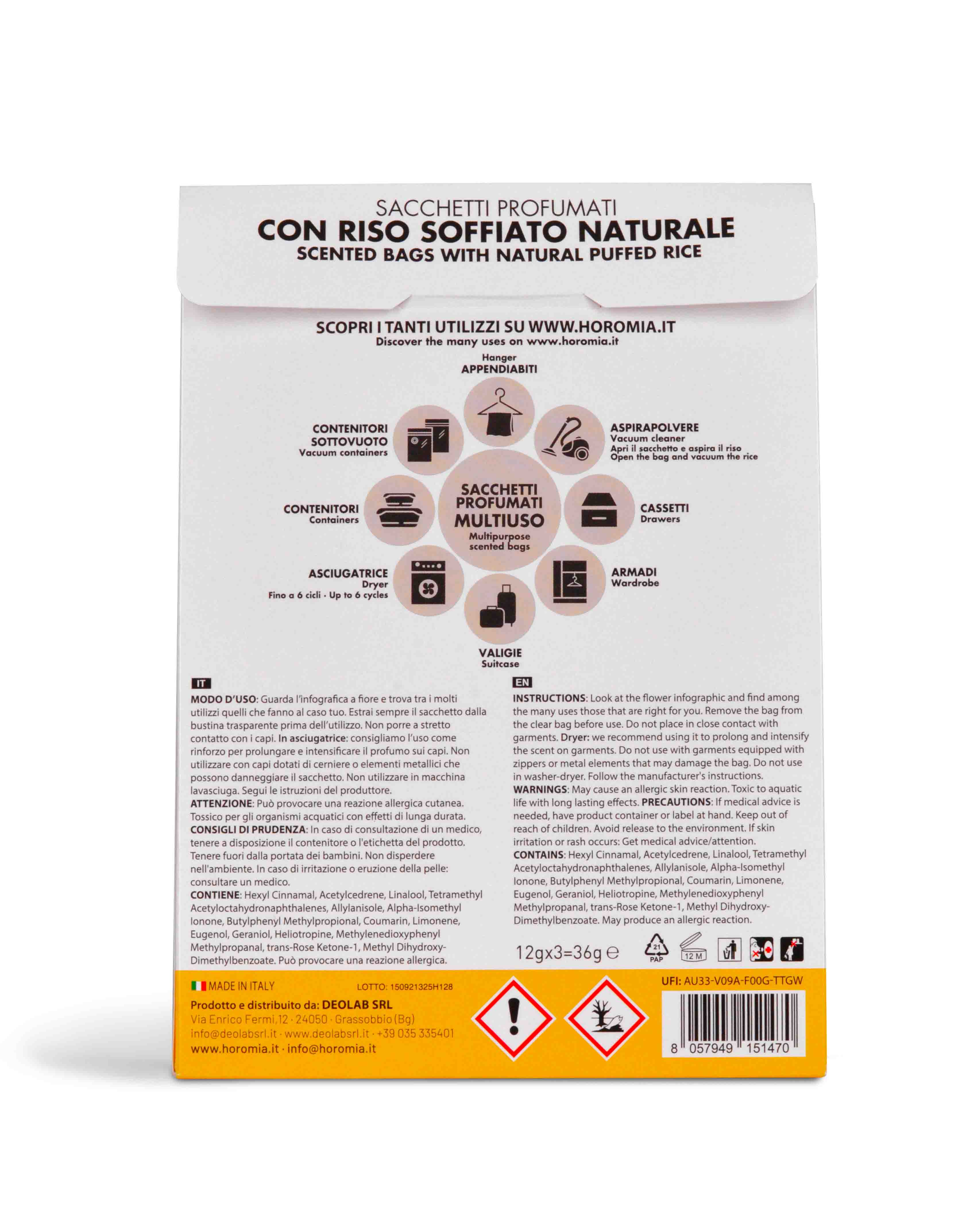 Multipurpose Scented Bags Vaniglia e Mirra